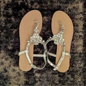 David's Bridal Embellished Sandles